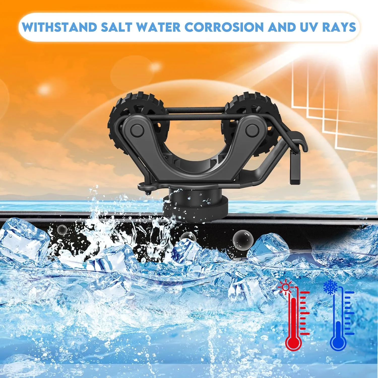 1005 2 PCS Kayak Paddle Holder Kayak Track Mount Accessories for Holding Standard Paddle, Kayak Oar Holder Kayak Rail Accessories for Fishing Kayak
