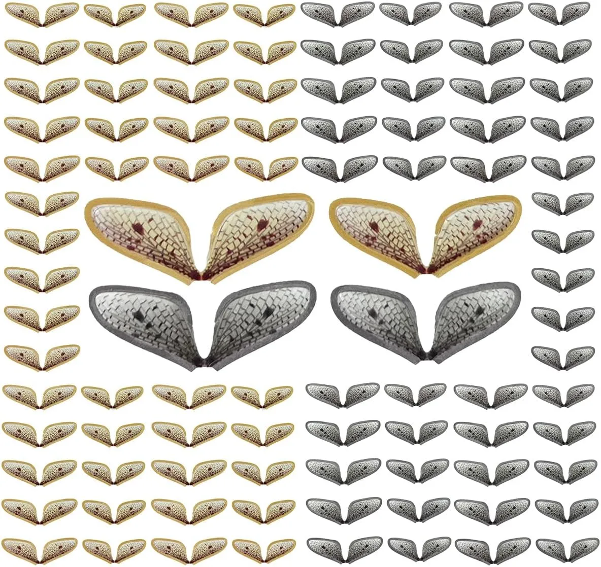 120pcs Fly Fishing Tying Materials Dry Fly DIY Binding Material Insect Wings Fishing for Trout