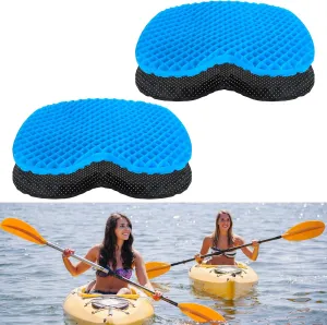 2 Pack Anti Slip Kayak Seat Cushion Thick Waterproof-Gel Breathable U Shape Seats Pad with Non-Slip Cover for Sit in Inflatable Kayak Canoe & Boat Kayak Accessories for Fishing Kayak