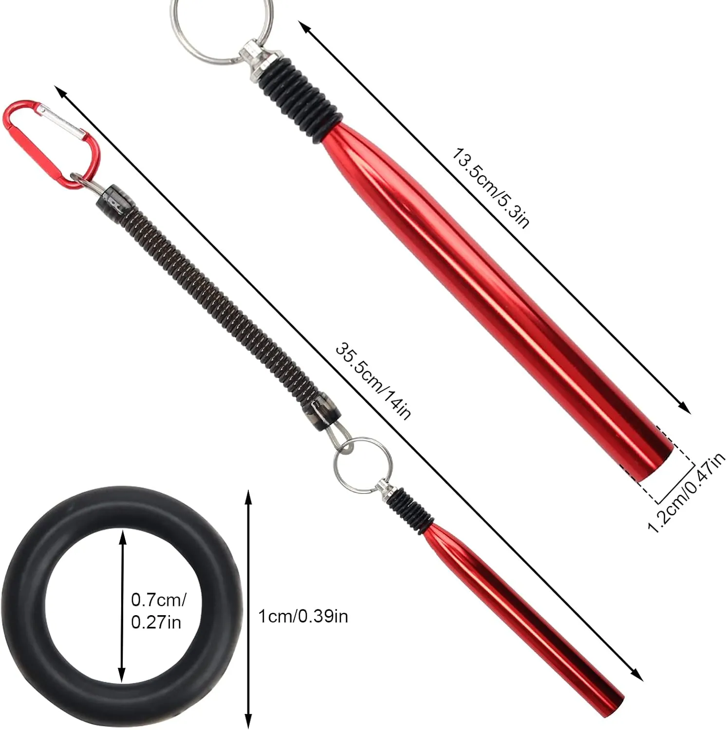 2 Pack Wacky Rig Tools and 200 PCS Worm O Rings, Wacky Worm Kit for Stick Soft Baits Wacky Fishing Rigging Tool