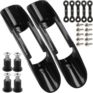 2PCS/4PCS Kayak Paddle Holder Clips with 5Pcs Kayak Pad Eye, Kayak Paddle Clip Deck Mounted Universal Kayak Paddle Clip & Fishing Net Clip