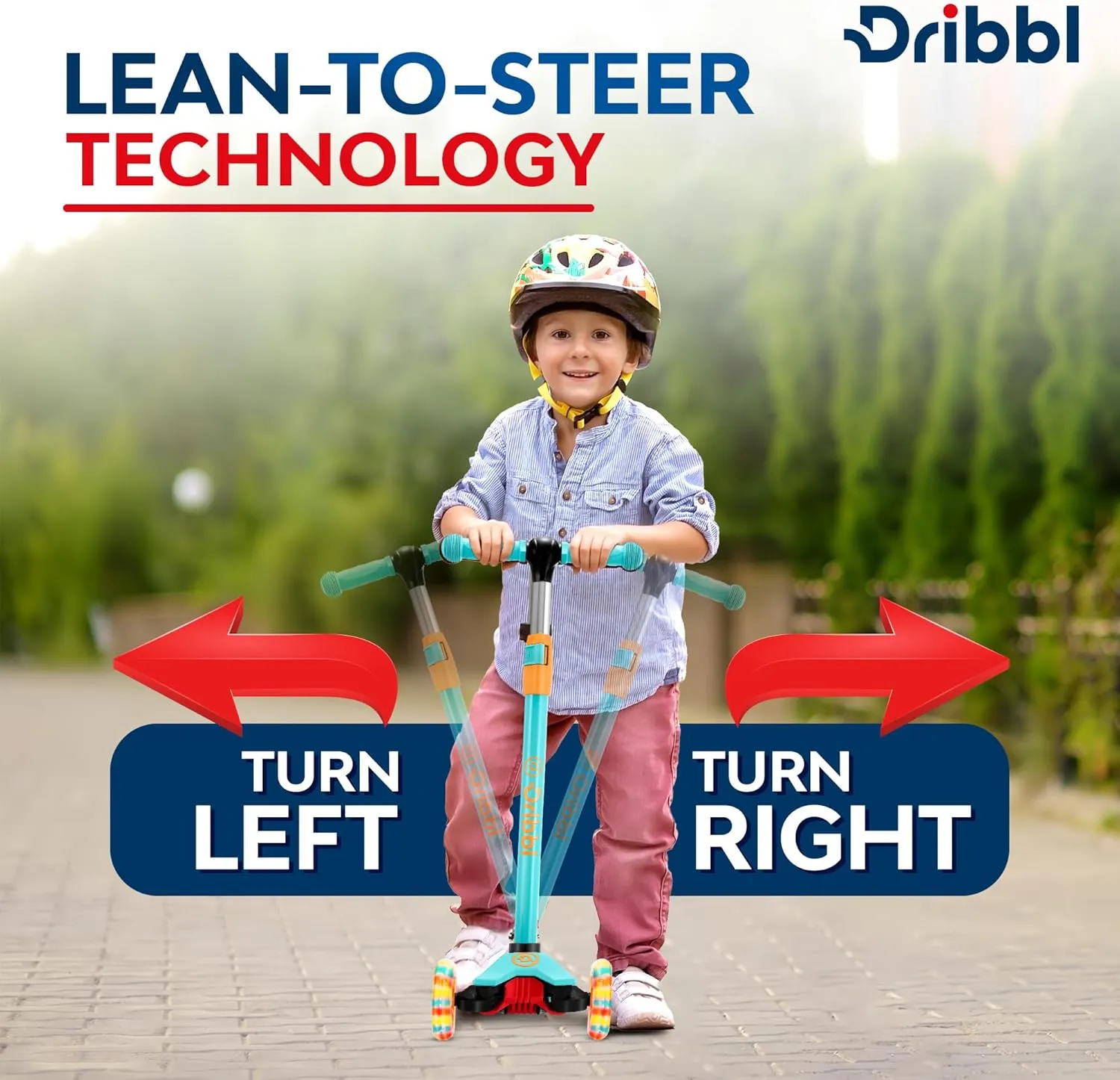 3-Wheel Kids Scooter - Lean-to-Steer Technology, Adjustable Height Handlebar, Wide Deck, Scooter for Boys & Girls Ages 3 , Child Safety Approved, Support Riders Up To 165 lbs, Light Blue/Orange