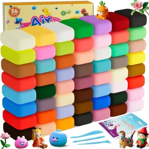 Air Dry Clay 56 Colors, Modeling Clay for Kids,Model Magic Clay, DIY Molding Clay Starter Kit with Sculpting Tools, Soft & Ultra Light, Art and Crafts for Boys Girls Kids