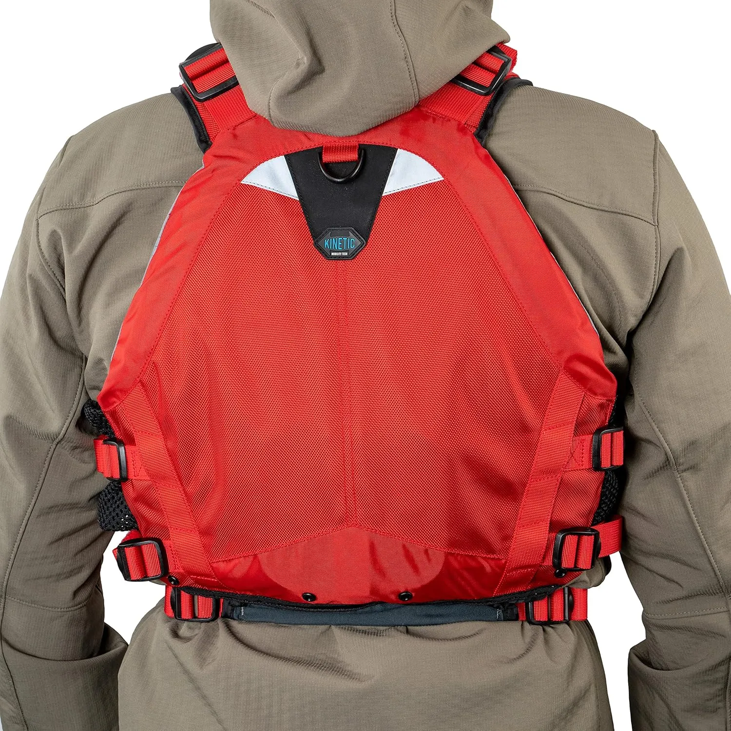 BLUESTORM Kinetic Fishing Life Jacket (PFD) | Fully Adjustable | Slim Back | Large Pockets | US Coast Guard Approved | for Kayaking, Fishing and More