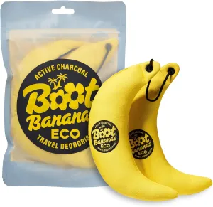 Boot Bananas Eco Travel Deodorisers | Light Weight, Sustainable, Reusable Sports Shoe & Glove Deodorizer Odour Neutralizer & Air Purifier | Eco-Conscious | Lasts up to 12 Months | 1 Pair