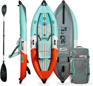 BOTE Zeppelin Aero Inflatable Kayak for Adults & Kids Includes Travel Bag Adjustable Seat 1 Person Single Rider Blow Up Kayaking for Fishing Hunting Leisure Multiple Colors
