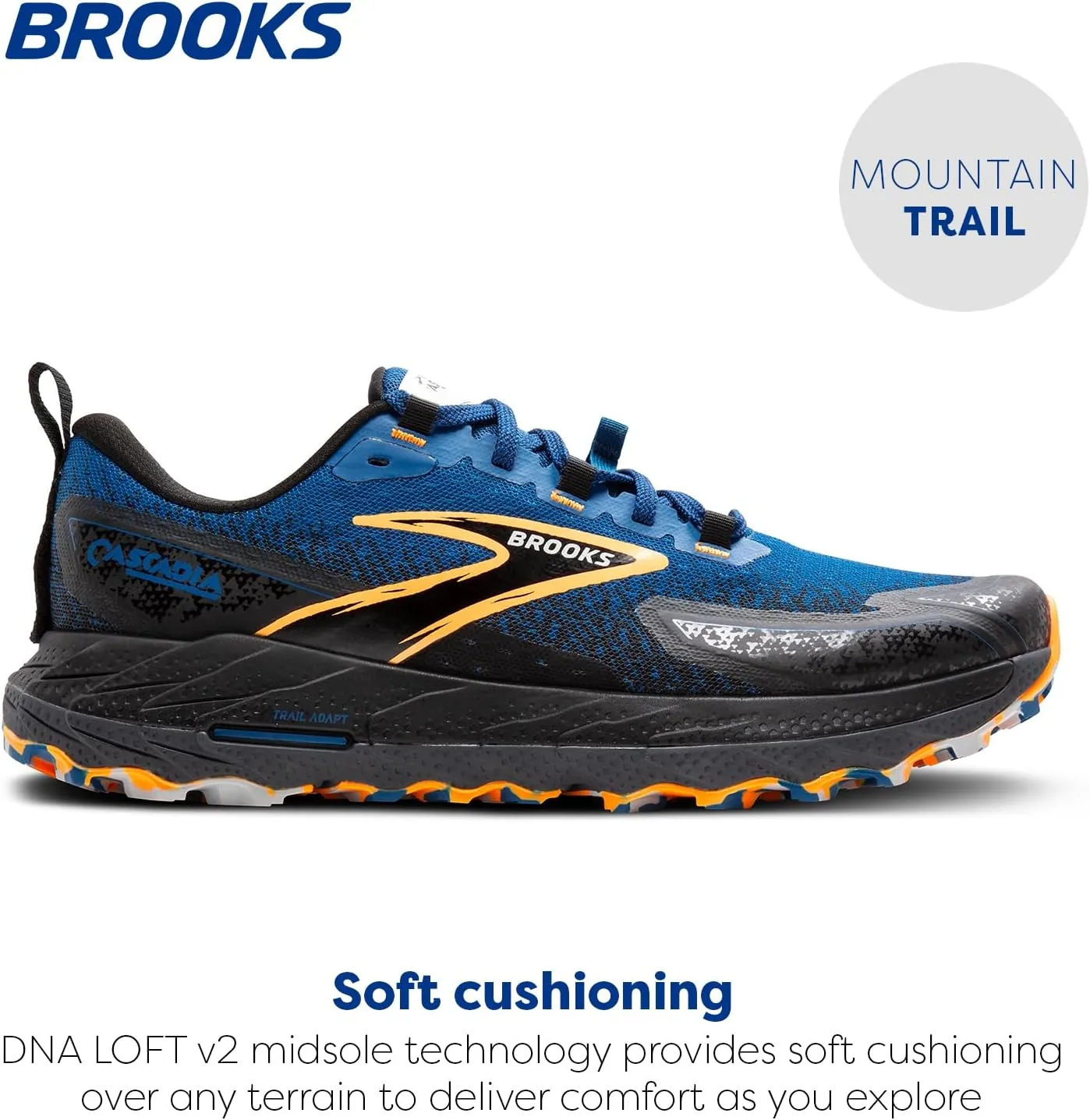 Brooks Mens Cascadia 18 Mountain Trail Running Shoe