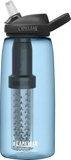 CamelBak eddy  Water Filter Water Bottle by LifeStraw Integrated 2-Stage Filter Straw - For Hiking, Backpacking, Travel, and Emergency Preparedness