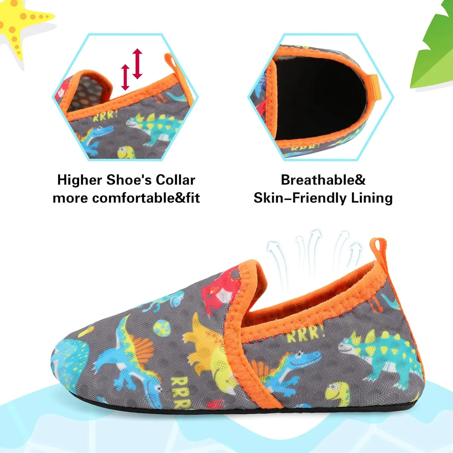 Centipede Demon Toddler Water Shoes for Girls Boys Kids Baby Beach Swim Aqua Socks Quick Dry Summer Sandals for Pool Outdoor Sports Barefoot Sock Shoe Rubber Soles Slippers