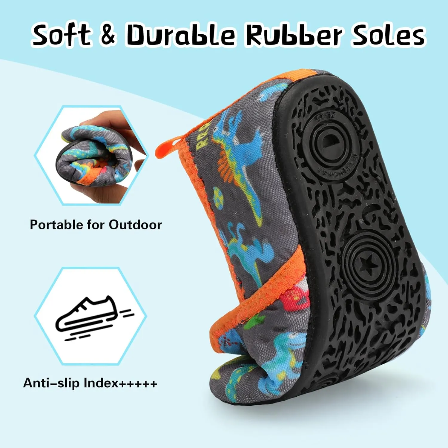 Centipede Demon Toddler Water Shoes for Girls Boys Kids Baby Beach Swim Aqua Socks Quick Dry Summer Sandals for Pool Outdoor Sports Barefoot Sock Shoe Rubber Soles Slippers