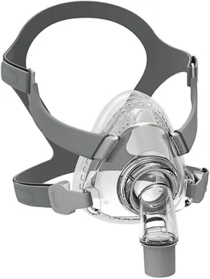 CPAP Mask, Universal Silicone Full Face CPAP Mask Replacement Set, Comfort Series Nasal CPAP MASK, Full Cover Assembly Kit with Headgear, Elbow and Cushion, M Size