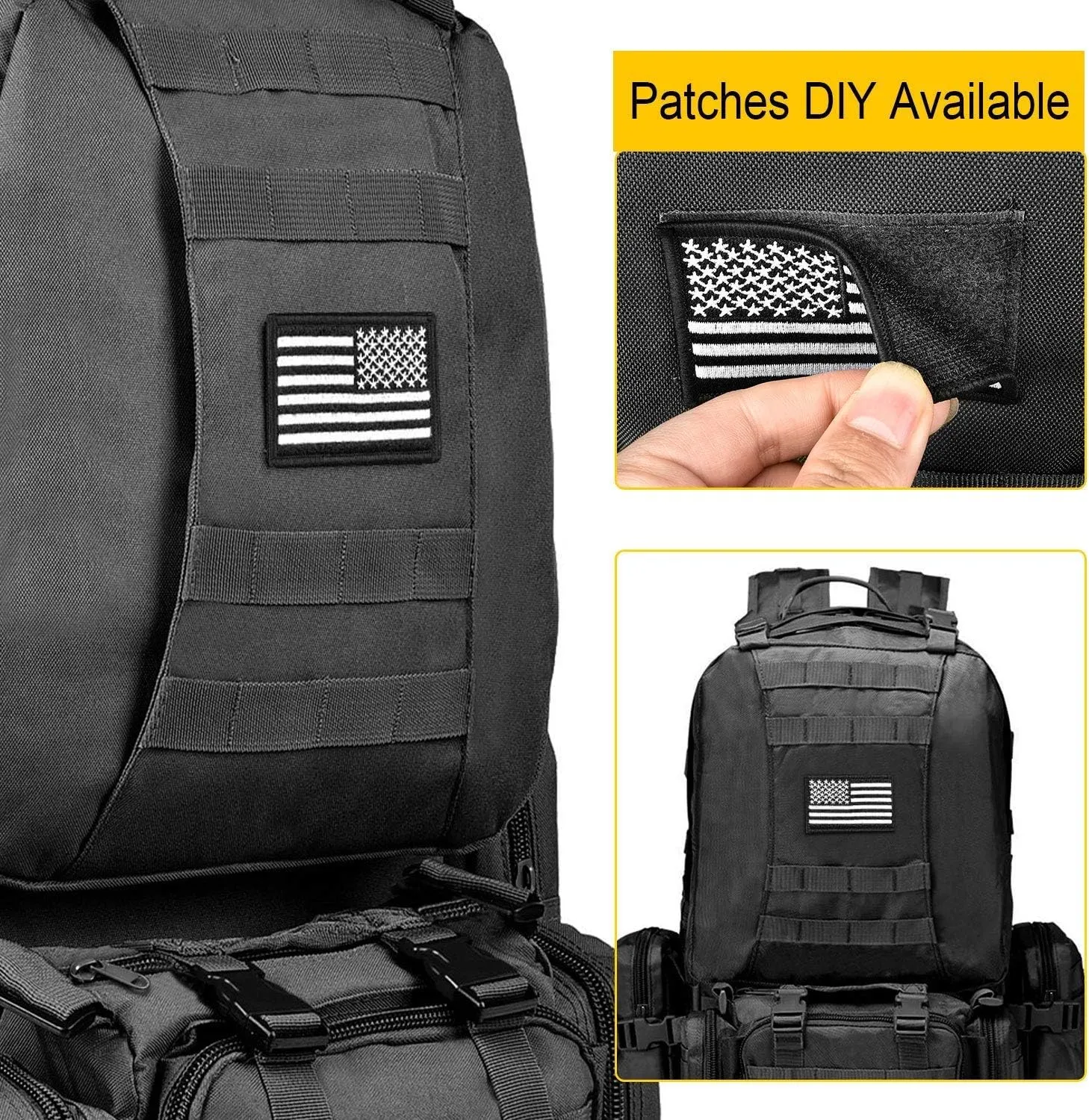 CVLIFE Tactical Backpack Military Army Rucksack 60L Large Assault Pack Detachable Molle Bag