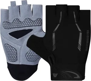 Cycling Gloves Half Finger Unisex Padded Grips Palm Bicycle Riding MTB Bike Gloves Non-Slip Fingerless Short Mountain Ride Mens Sports Hiking Climbing Camping Gym