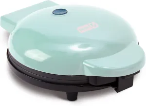 DASH 8 Express Electric Round Griddle for for Pancakes, Cookies, Burgers, Quesadillas, Eggs & other on the go Breakfast, Lunch & Snacks - Aqua
