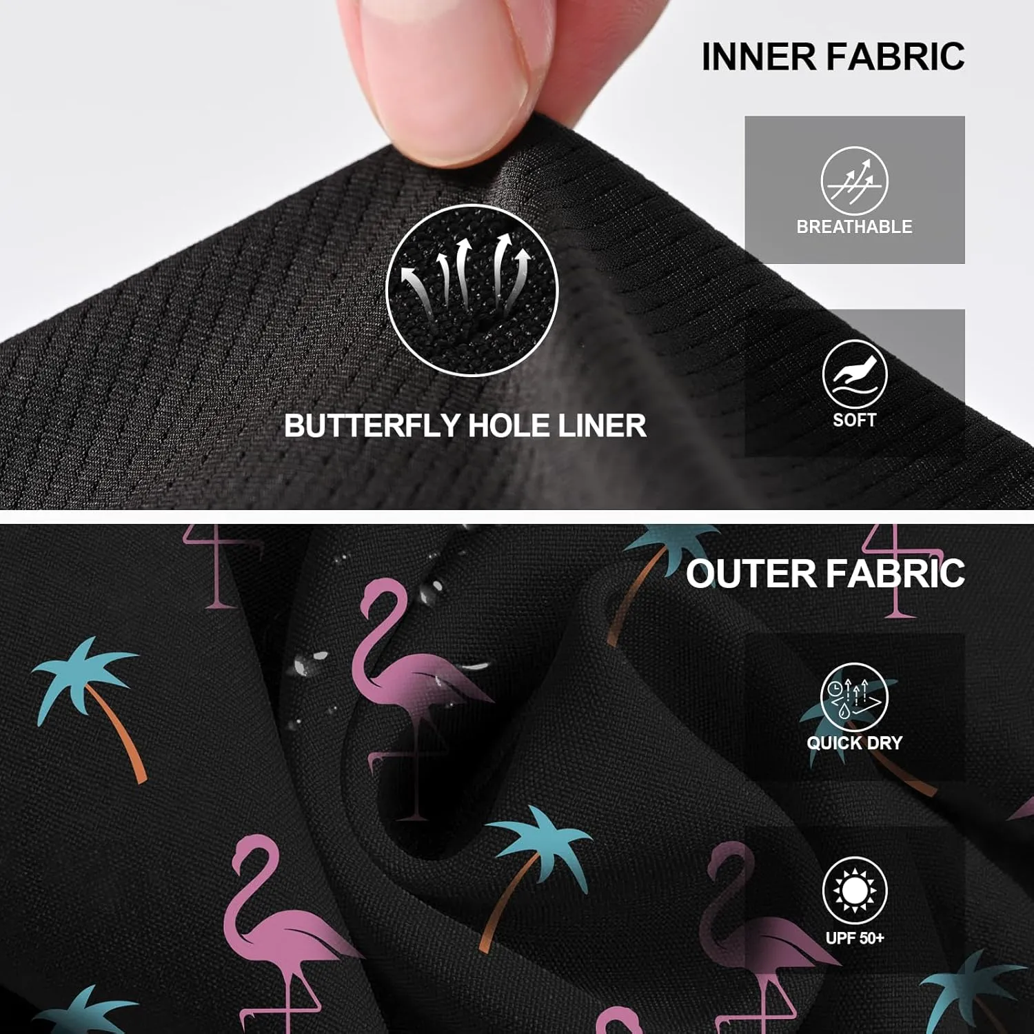 DEOLAX Mens Swim Trunks 7 Inch Inseam Summer Dry Fit Swimming Trunks Board Shorts Lightweight Workout Mens Bathing Suit