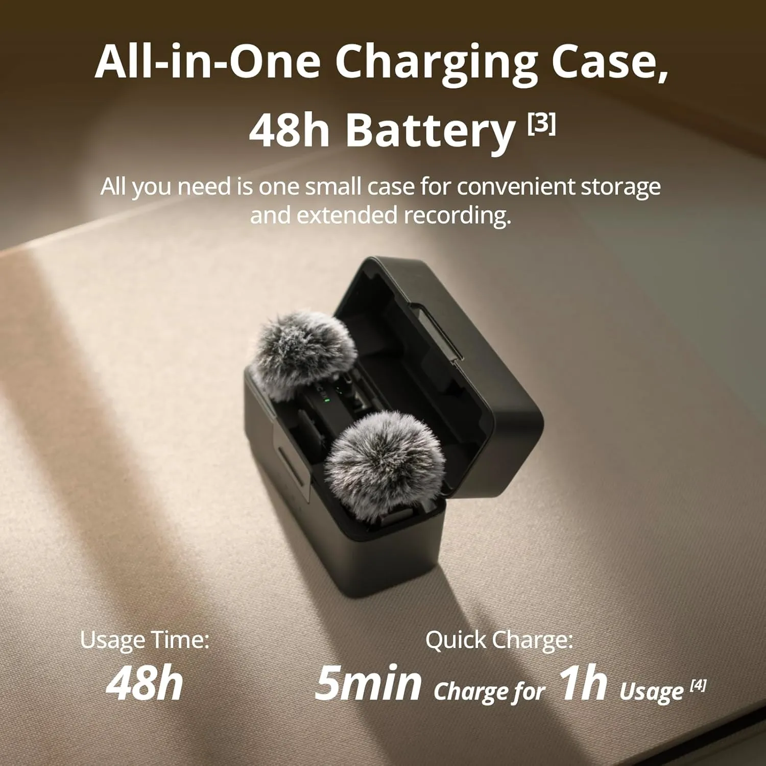DJI Mic Mini (2 TX   1 RX   Charging Case), Wireless Microphone for iPhone/Camera/Android, Ultralight, Detail-Rich Audio, 48h Use, Noise Cancelling, Automatic Limiting, Vlog, Streaming