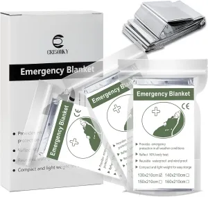 Emergency Mylar Thermal Blankets, Designed for Outdoors, Survival Reflective Thermal First Aid Foil Blanket