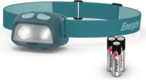 Energizer HDL40 LED Headlamp, 500 Lumen, IPX7 Waterproof, Multi-Colored Headlamp, Hands-Free Light, Batteries Included