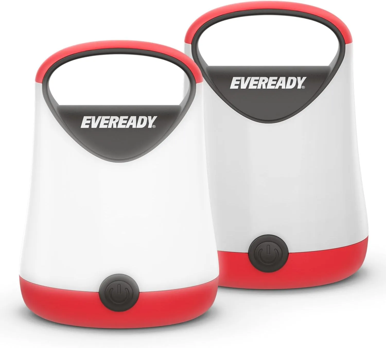 Eveready LED Camping Lantern X-250 (2-Pack), Super Bright Tent Lights, Rugged Water Resistant LED Lanterns, 100 Hour Run-time (Batteries Included), Red and Black