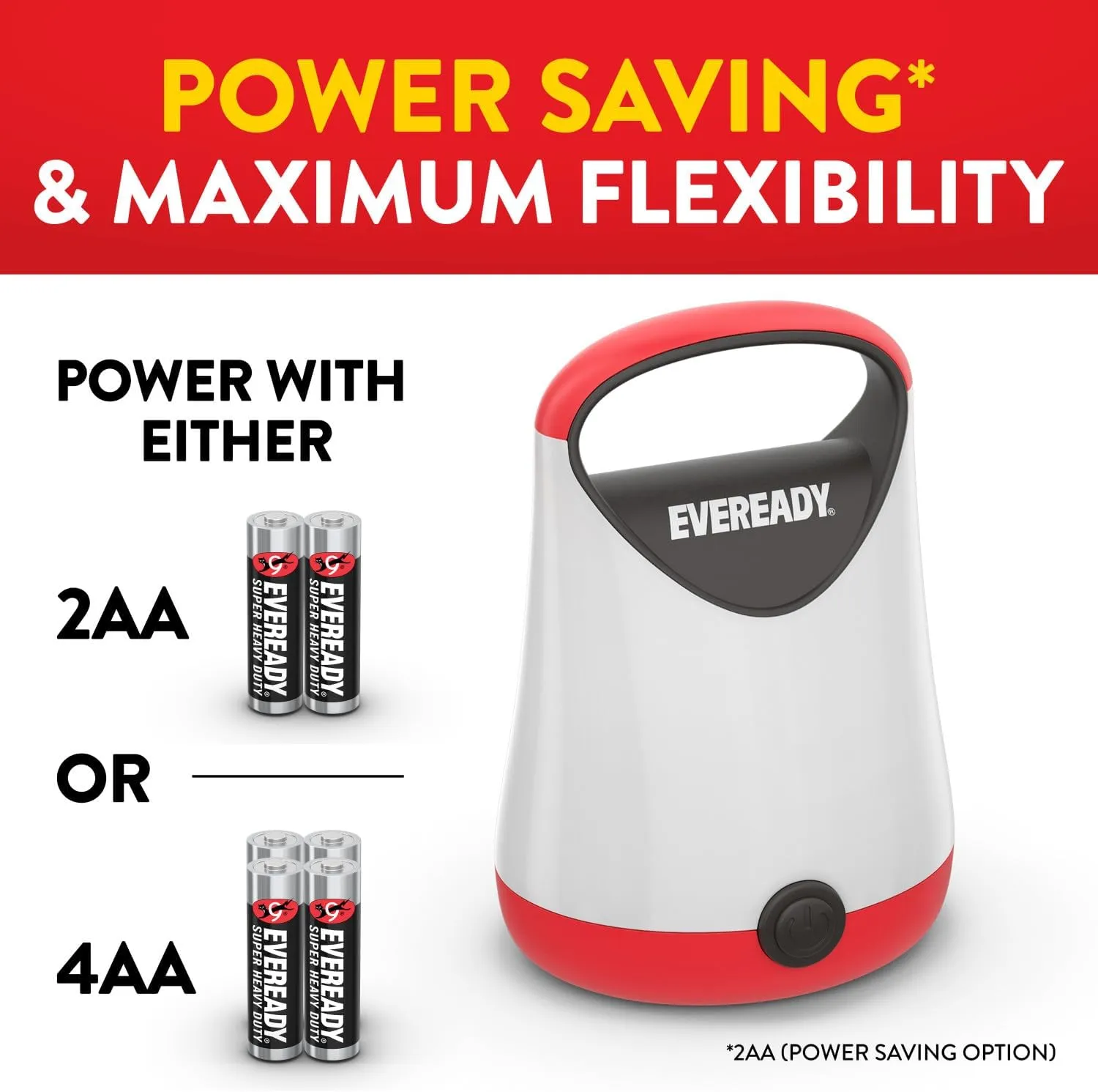 Eveready LED Camping Lantern X-250 (2-Pack), Super Bright Tent Lights, Rugged Water Resistant LED Lanterns, 100 Hour Run-time (Batteries Included), Red and Black