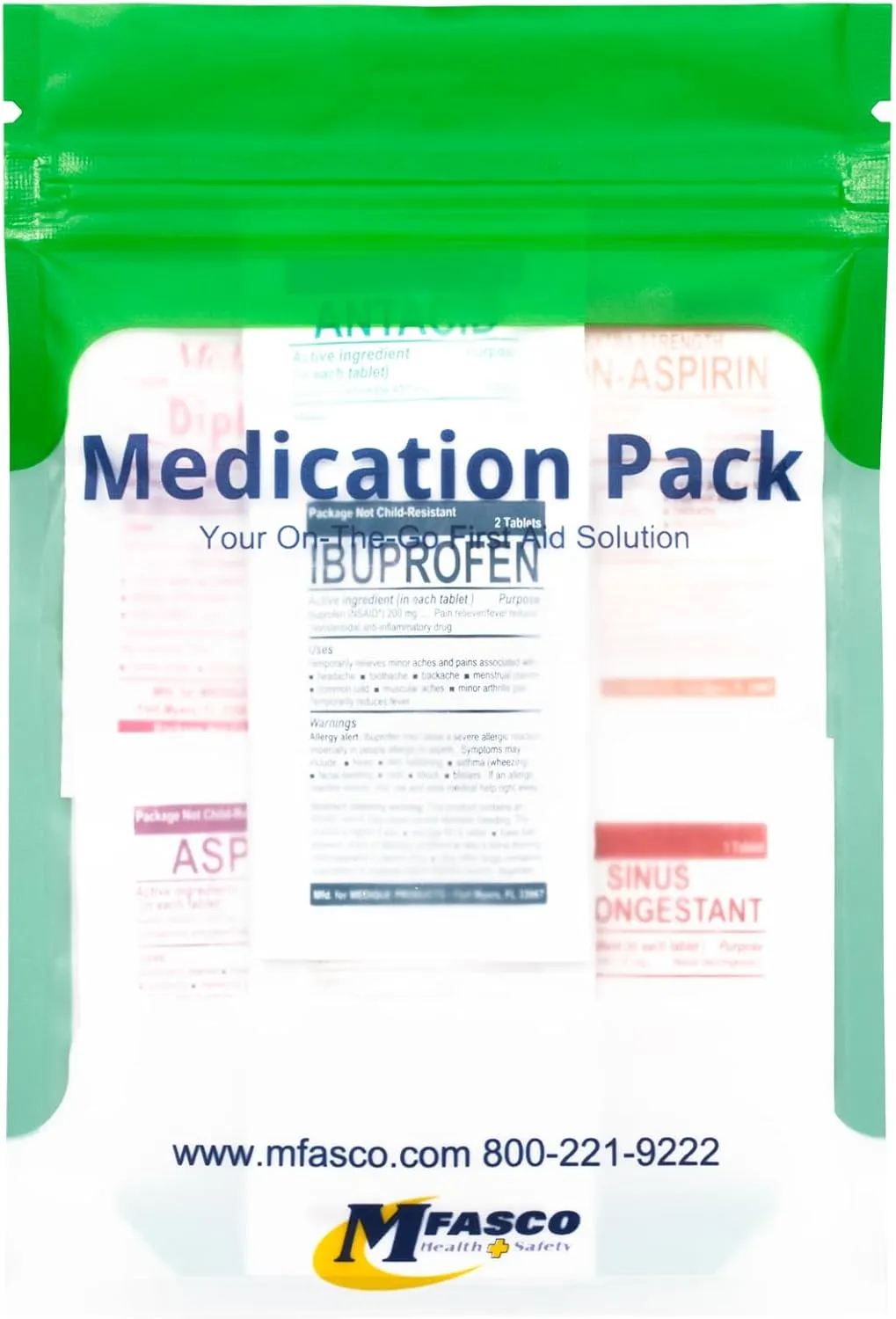 First aid Kit Refill Supplies Medication Pack for Refilling Small Kits or Traveling