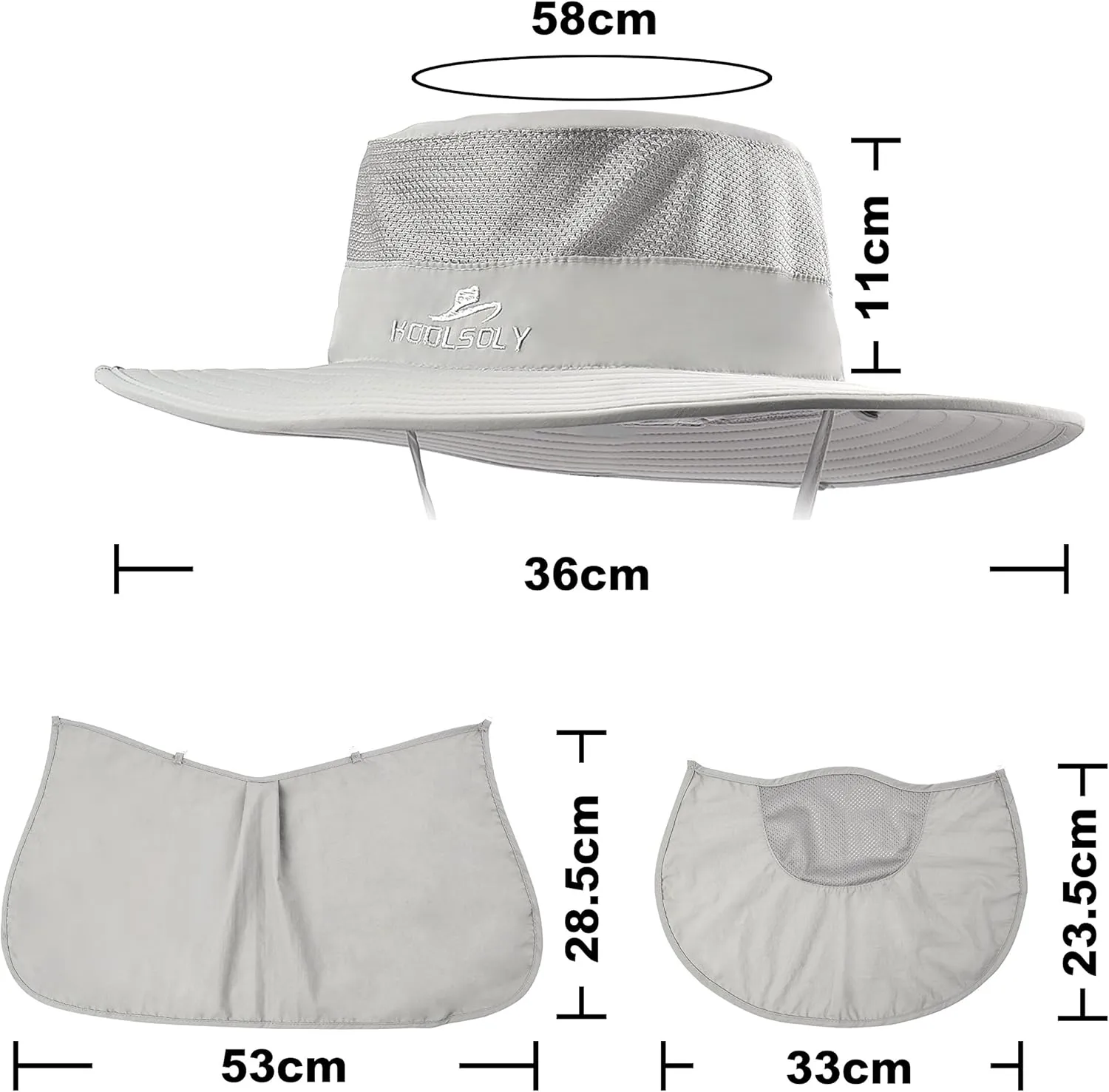 Fishing Hat,Sun Cap with UPF 50  Sun Protection and Neck Flap,for Man and Women