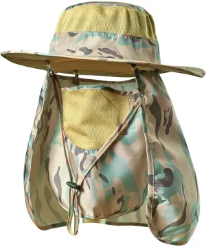 Fishing Hat,Sun Cap with UPF 50  Sun Protection and Neck Flap,for Man and Women
