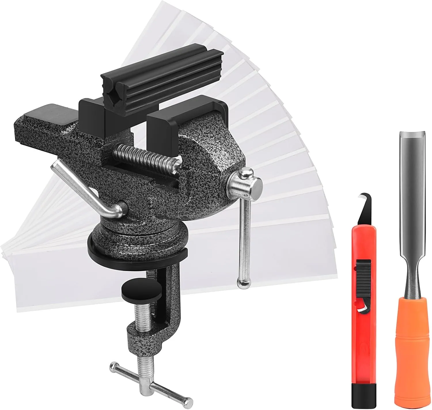 Golf Club Regripping Kit, Golf Club Grip Vise Clamp, Universal Table Vise Golf Shaft Clamp