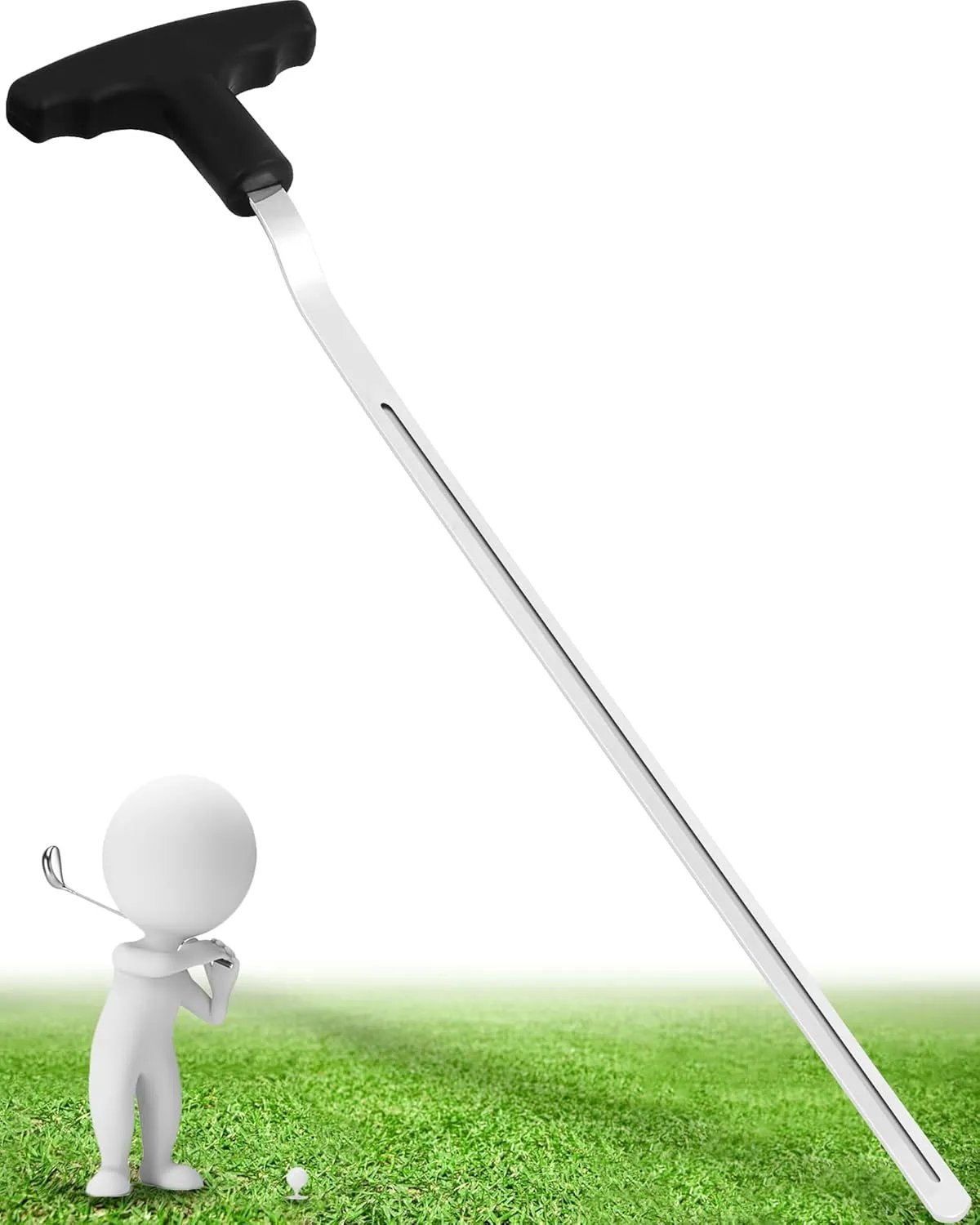 Golf Grip Removal Tool, 12.2" V-Groove Golf Grip Remover Saver Gripping Tool Standard Length Swinging Golf Grip Remover Kit