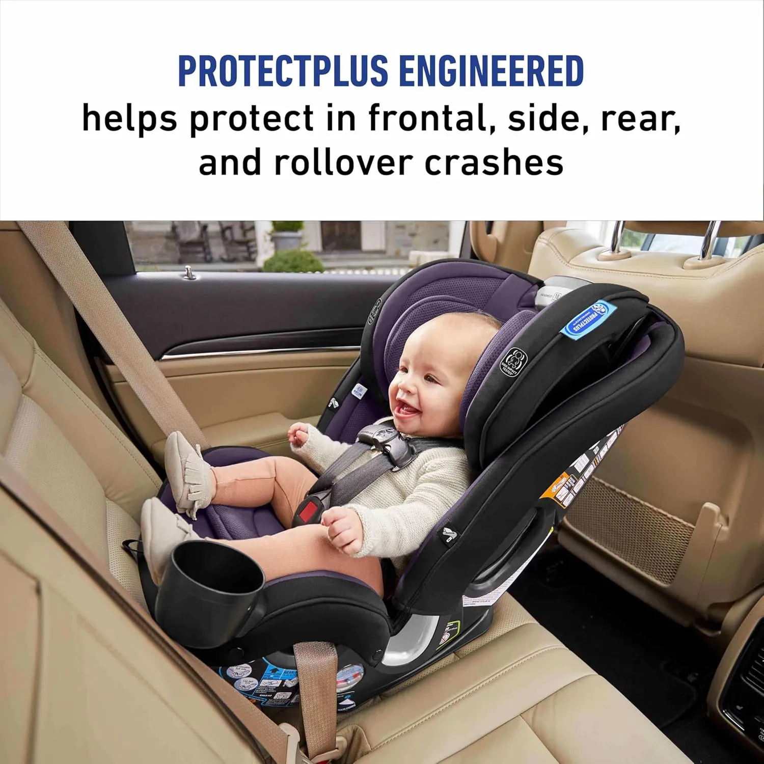 Graco SlimFit3 LX 3-in-1 Slim Car Seat, Rear Facing, Forward Facing to Highback Booster Car Seat, Katrina
