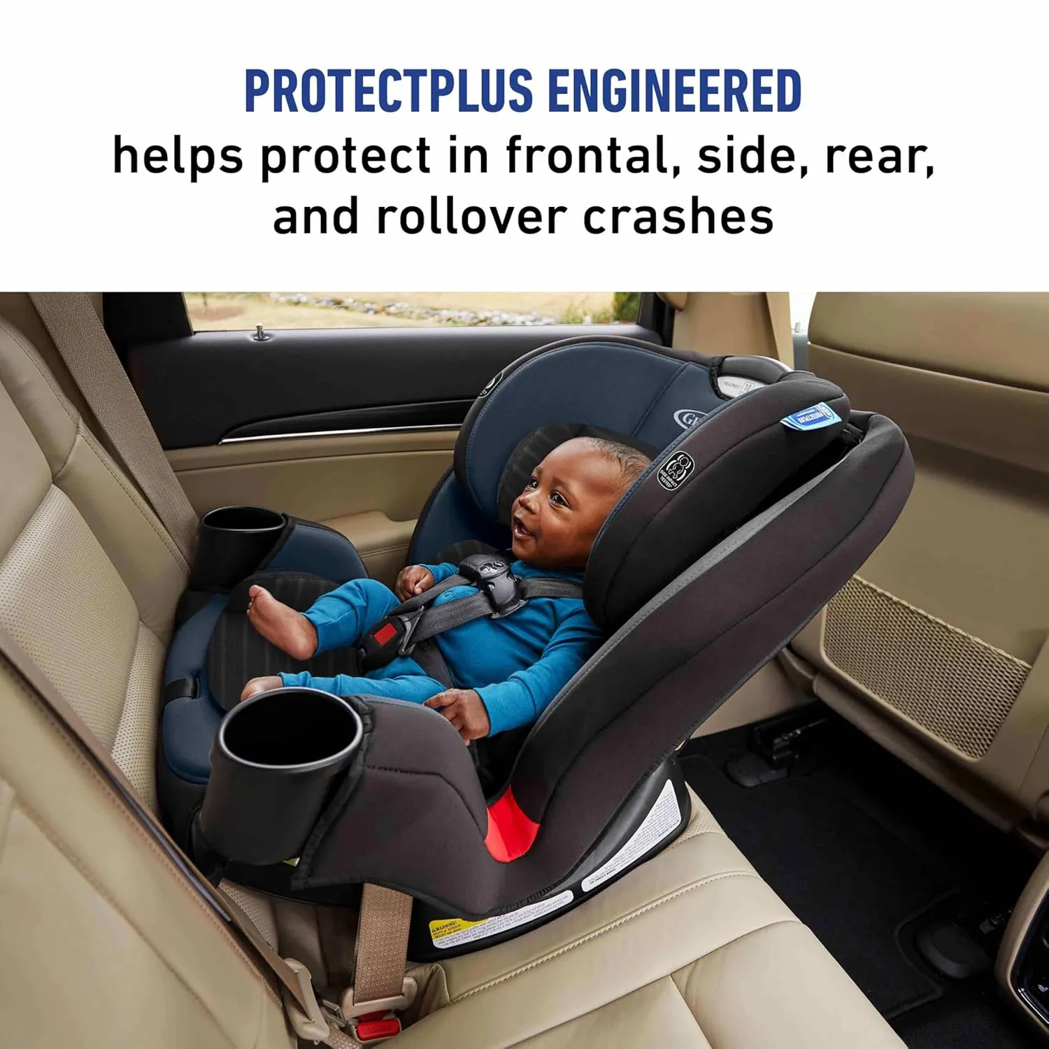 Graco SlimFit3 LX 3-in-1 Slim Car Seat, Rear Facing, Forward Facing to Highback Booster Car Seat, Kunningham