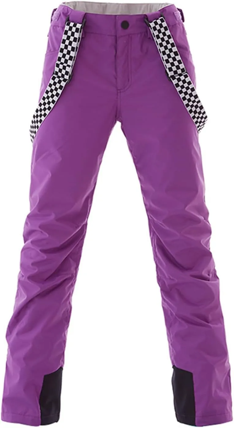 GS SNOWING Women's Insulated Snow Pants Waterproof Windproof Snowboard Ski Bibs with Detachable Suspenders