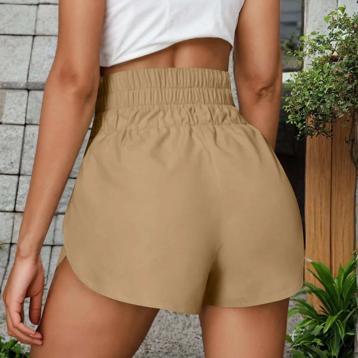 High Waisted Running Shorts for Women Summer Split Breathable for Athletic Tennis Gym Workout Shorts Outfit 2025