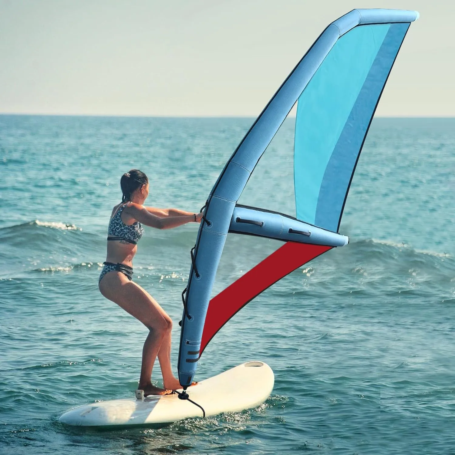 Inflatable Sail, Stand Up Paddleboard, Freestanding Windsurf Board, Kitesurfing Kite,for Youth & Adult