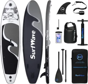 Inflatable Stand Up Paddle Board 11'X34 X6 - Versatile & Stable for Beginners & Open Water Paddling