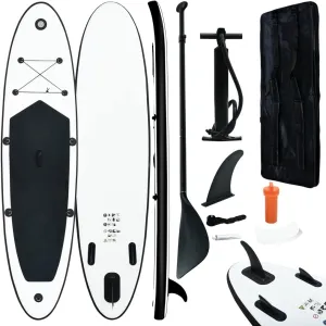 Inflatable Stand up Paddle Board Set Black and White 12.8kg/28.16ib Paddleboards
