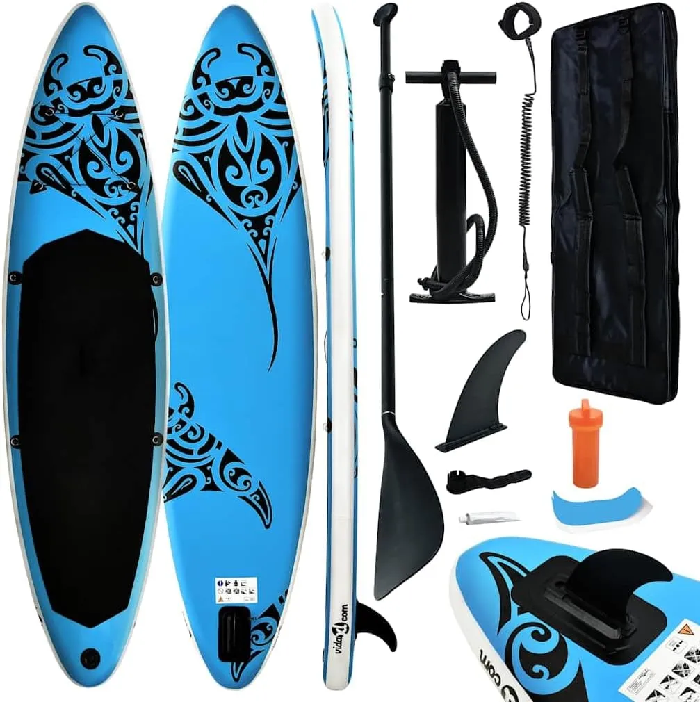 Inflatable Stand Up Paddleboard Set for Fun and Stability, Lightweight and Puncture-Proof, for Adults, Blue