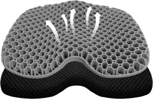 Kayak Seat Cushion, Thicken Anti Slip Waterproof Gel Kayak Seat, Portable Canoe Rowing Rubber Dinghy Pad for Stadium Sit in Kayak Inflatable Fishing Kayak Canoe Kayak Accessories