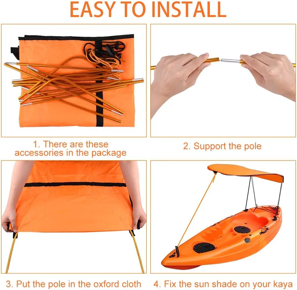 KUUQA Kayak Boat Canoe Sun Shade Canopy for Single Person