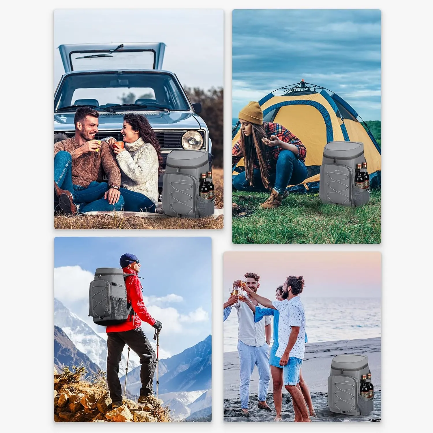 Maelstrom Cooler Backpack - 35/50 Can Insulated Soft Cooler Lunch Bag for Camping, Beach, Hiking & Shopping
