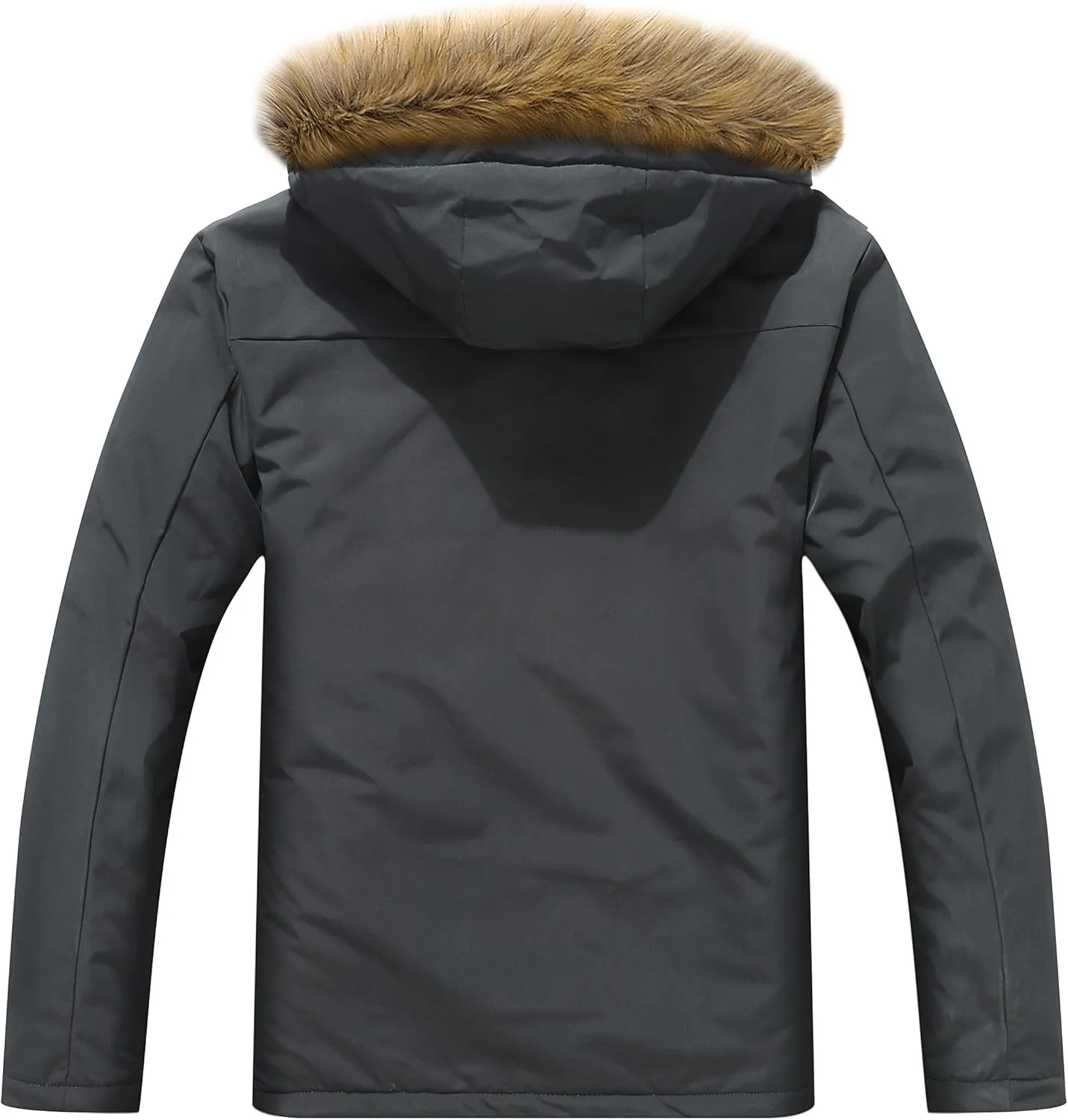 Men's Winter Coat Waterproof Warm Ski Snow Jacket Fur Hooded Parka Work Outerwear Snowboarding Jacket
