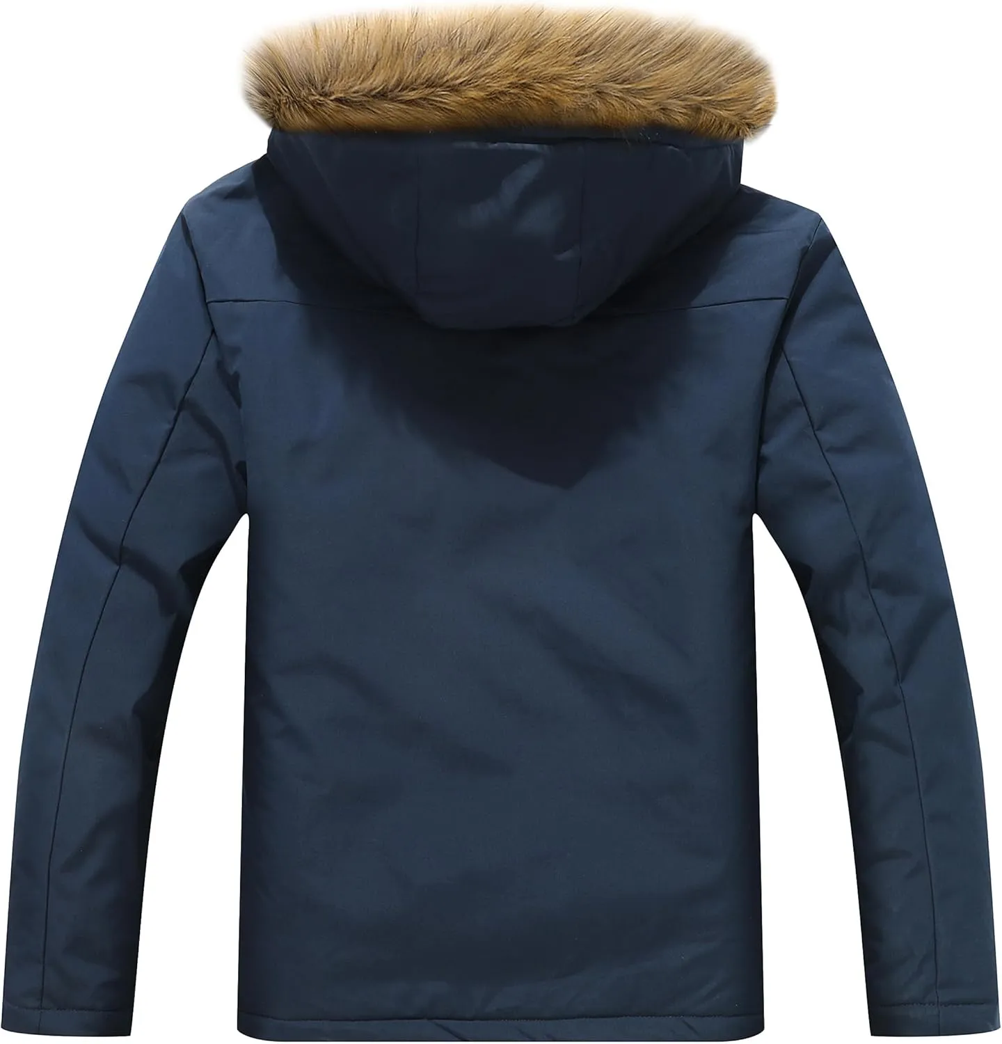 Men's Winter Coat Waterproof Warm Ski Snow Jacket Fur Hooded Parka Work Outerwear Snowboarding Jacket