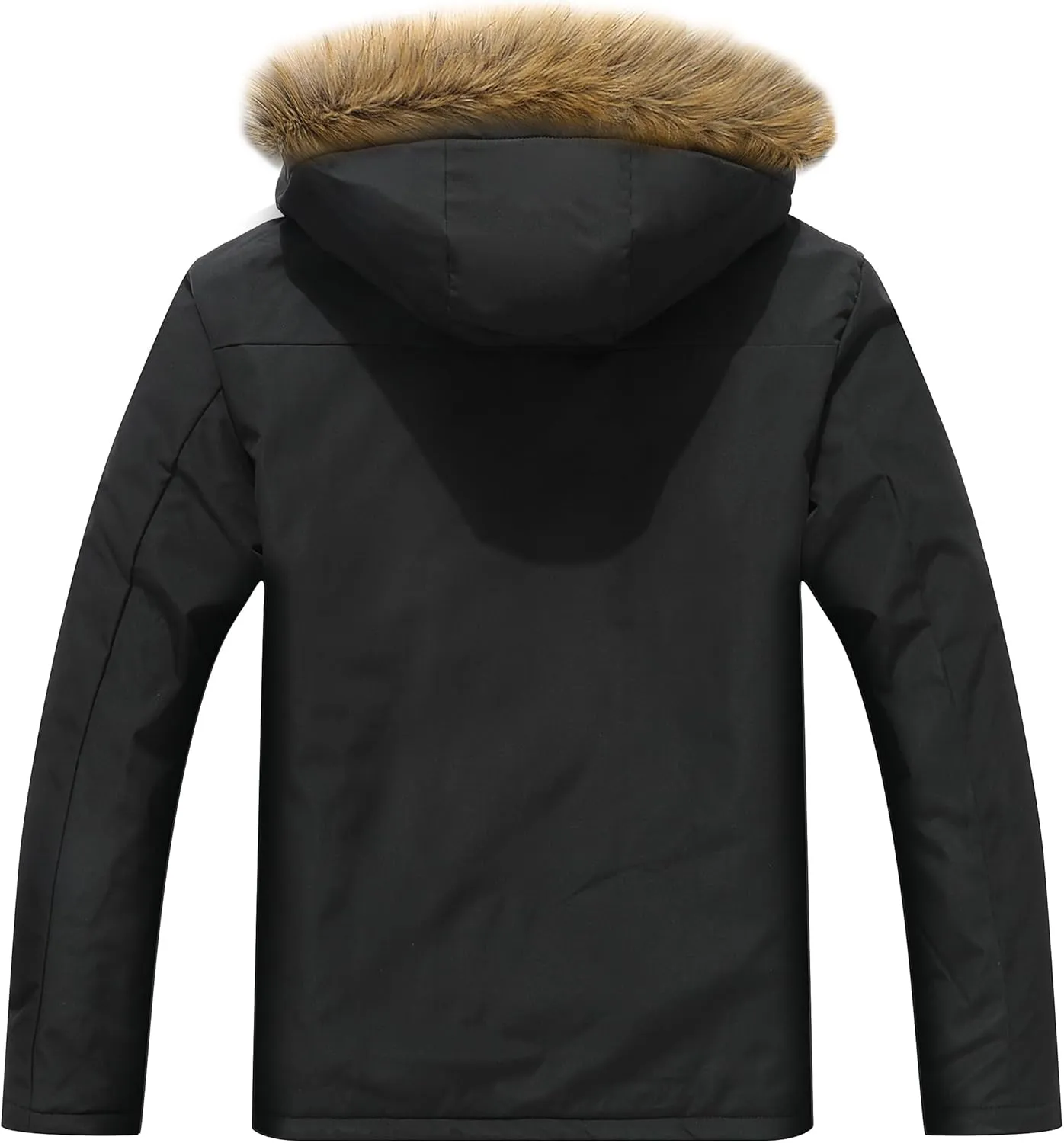 Men's Winter Coat Waterproof Warm Ski Snow Jacket Fur Hooded Parka Work Outerwear Snowboarding Jacket