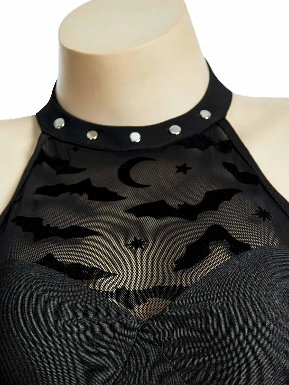 MEOWCOS Goth Bikini Swimsuit Bat - Pattern Printed Bathing Suit Dark Style Gothic Swimsuit