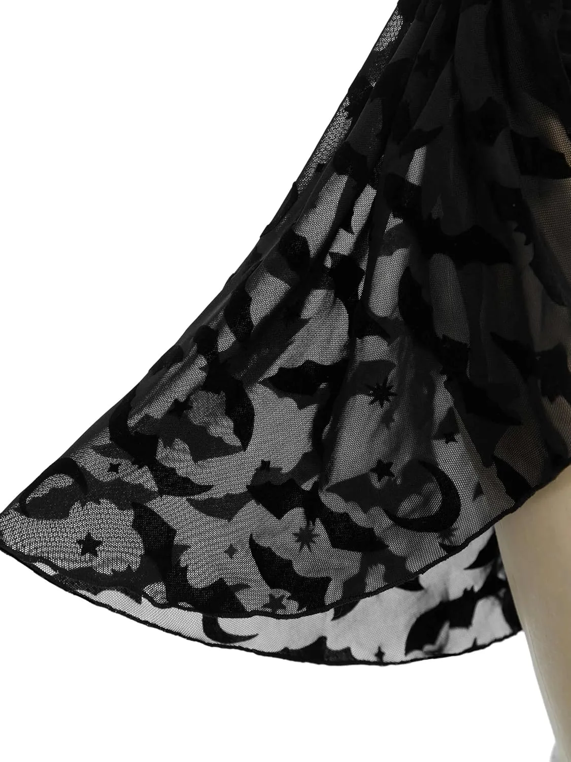 MEOWCOS Goth Bikini Swimsuit Bat - Pattern Printed Bathing Suit Dark Style Gothic Swimsuit