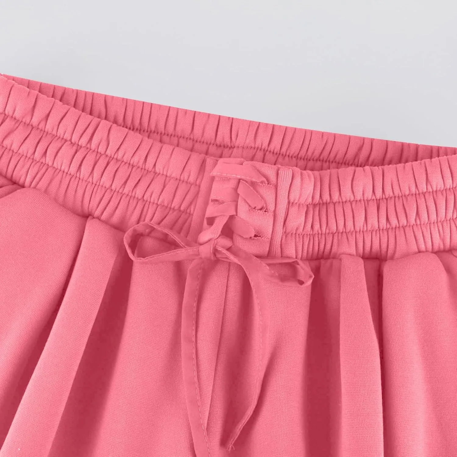 Oversized Wide Leg Sweatpants Women Baggy Y2K High Waisted Fleece Jogger Pants Trendy Cute Sweat Pants with Pockets