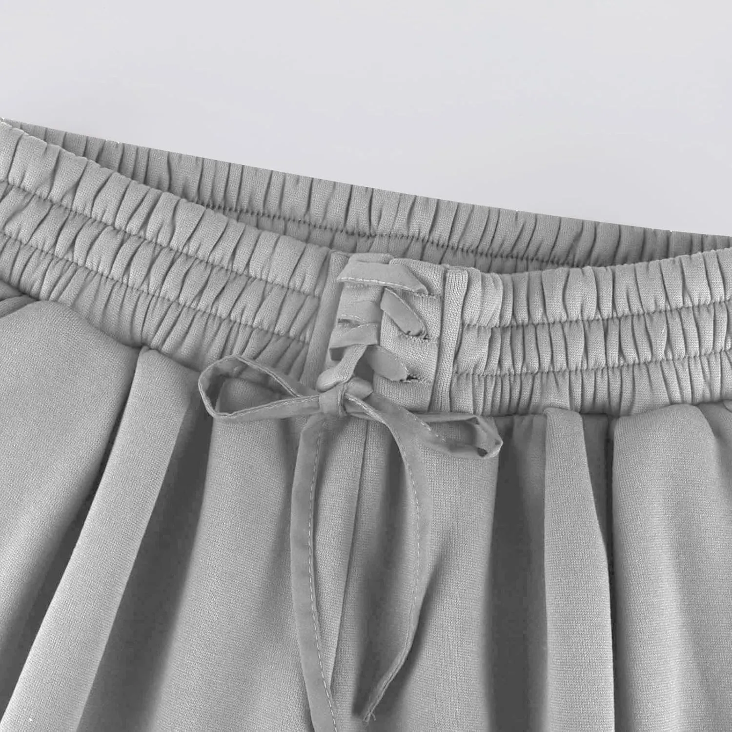 Oversized Wide Leg Sweatpants Women Baggy Y2K High Waisted Fleece Jogger Pants Trendy Cute Sweat Pants with Pockets