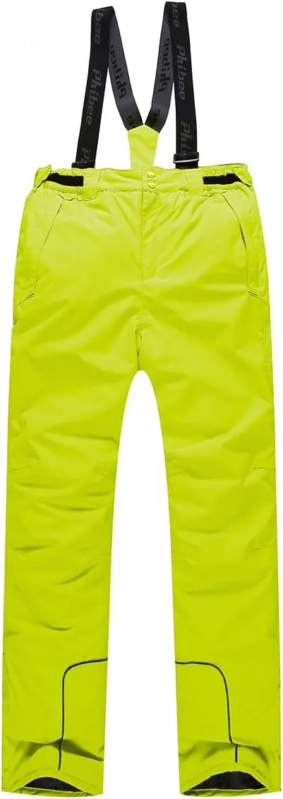 PHIBEE Boys' Waterproof Breathable Polyester Snowboard Ski Pants