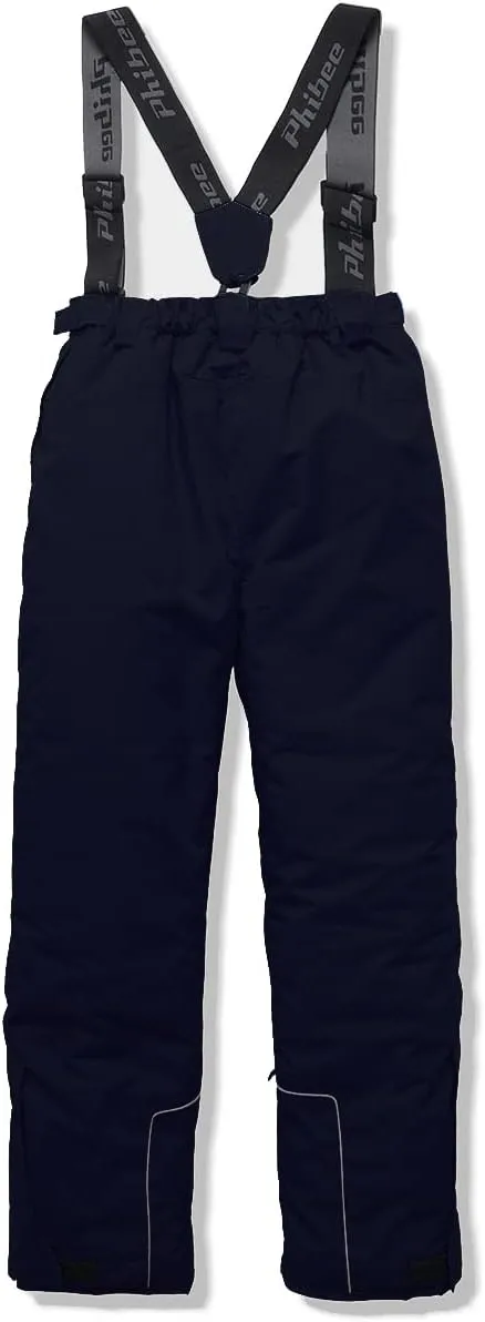 PHIBEE Boys' Waterproof Breathable Polyester Snowboard Ski Pants