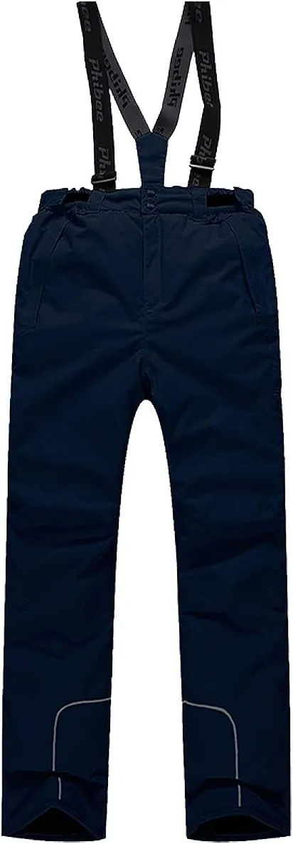 PHIBEE Boys' Waterproof Breathable Polyester Snowboard Ski Pants